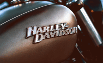 Harley Davidson Fat Boy zeigt einen Harley tank