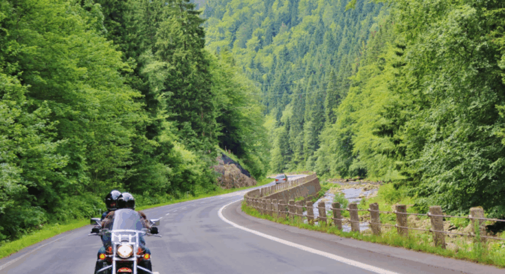Motorradtour in den Bergen