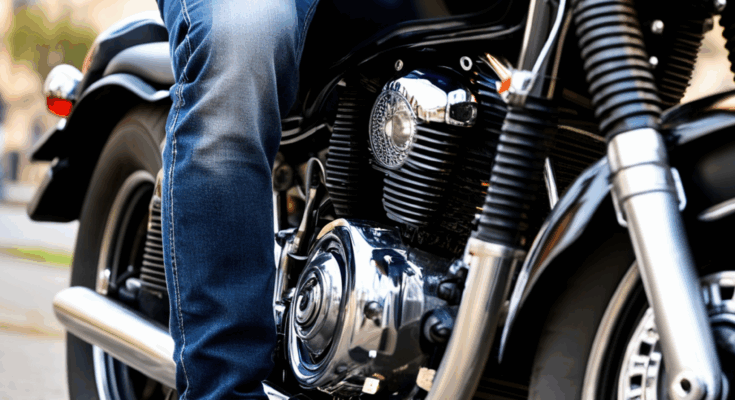 Motorrad-Jeans mit Protektoren